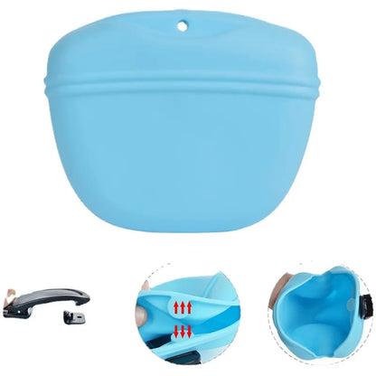 Silicone Dog Treat Pouch — Clip-On Training Bag for Dog Walks Canada SBDS WORD