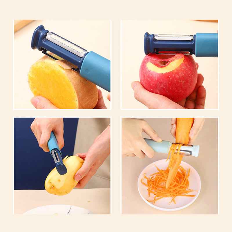 2-in-1 Fruit Peeler & Knife Sharpener — Stainless Steel Kitchen Tool Canada SBDS WORD