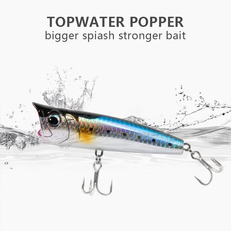 Popper Fishing Lure Hard Bait 8.5 - 30g - SBDS WORDTR-10409bass fishingfishing lurefreshwater fishing