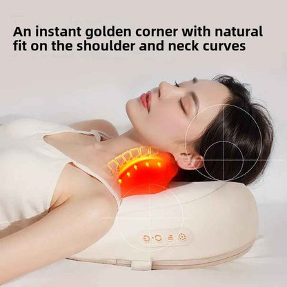 Electric Trapezius Massage Pillow — Shiatsu Kneading with Heat, Wireless