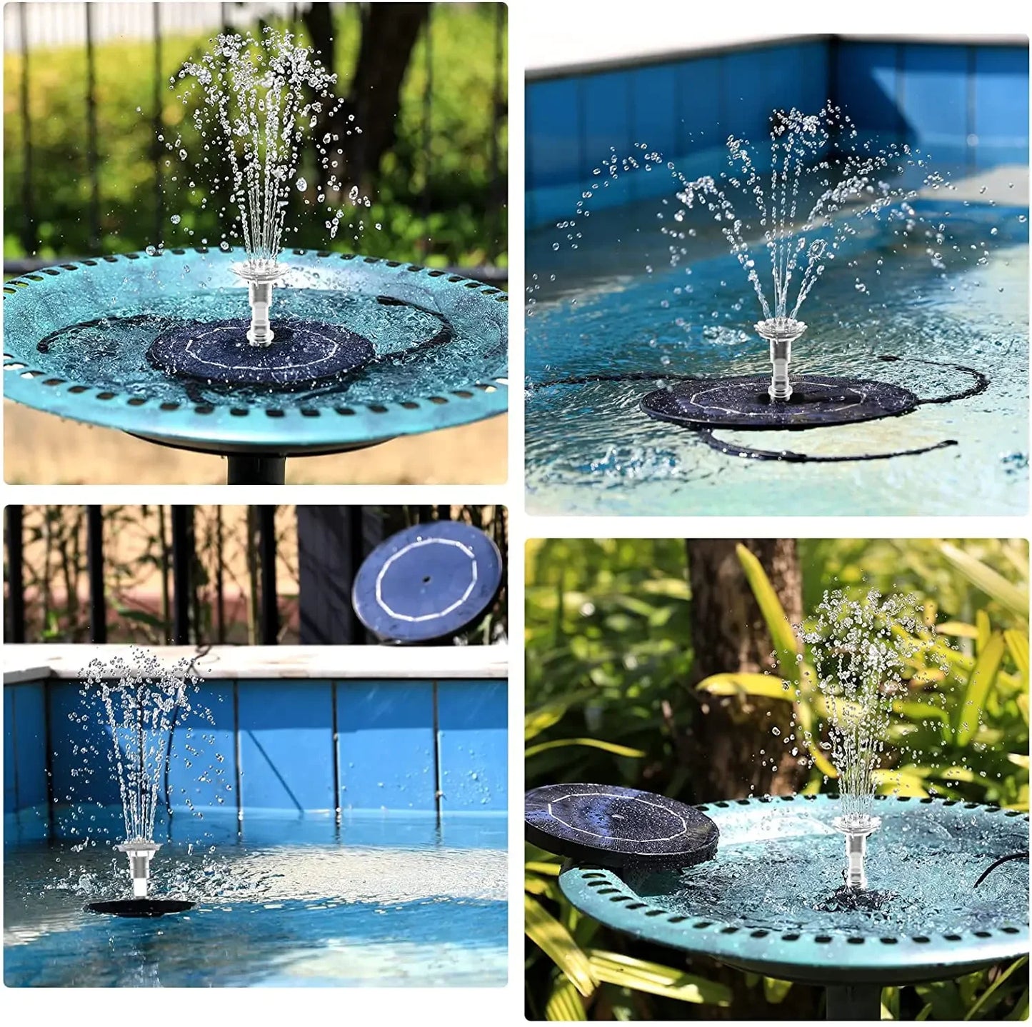 Solar Water Fountain - SBDS WORDTR-10671bird bath fountaingarden fountainoutdoor water feature