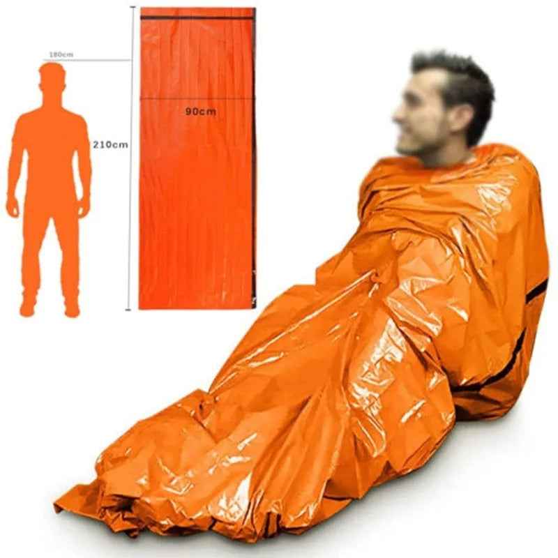 Emergency Sleeping Bag — Mylar Thermal Survival Bag, Waterproof & Windproof