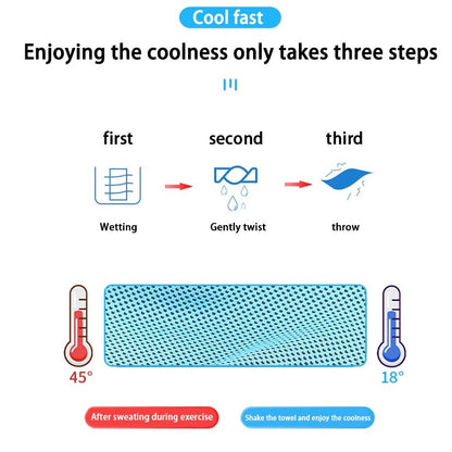 Athlete using cooling towel on hot summer day for outdoor sports and gym workouts - SBDS WORD Canada