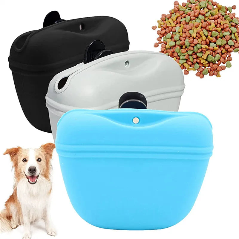 Silicone Dog Treat Pouch — Clip-On Training Bag for Dog Walks Canada SBDS WORD