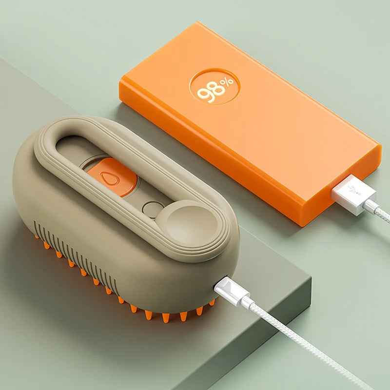 3-in-1 Cat Steam Brush Upgraded — Steam Grooming & Hair Removal, Rechargeable