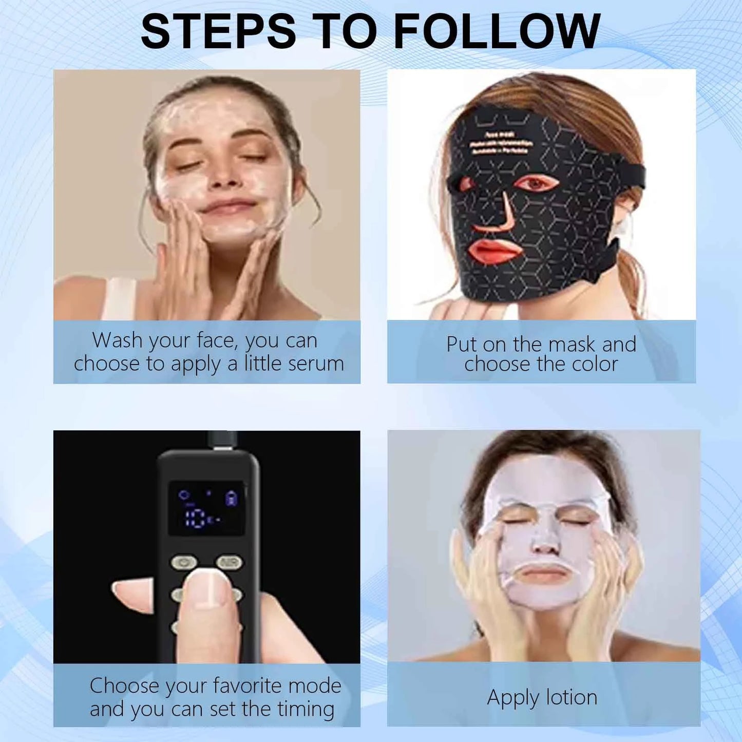 Facial Red Light Therapy Mask SBDS WORD