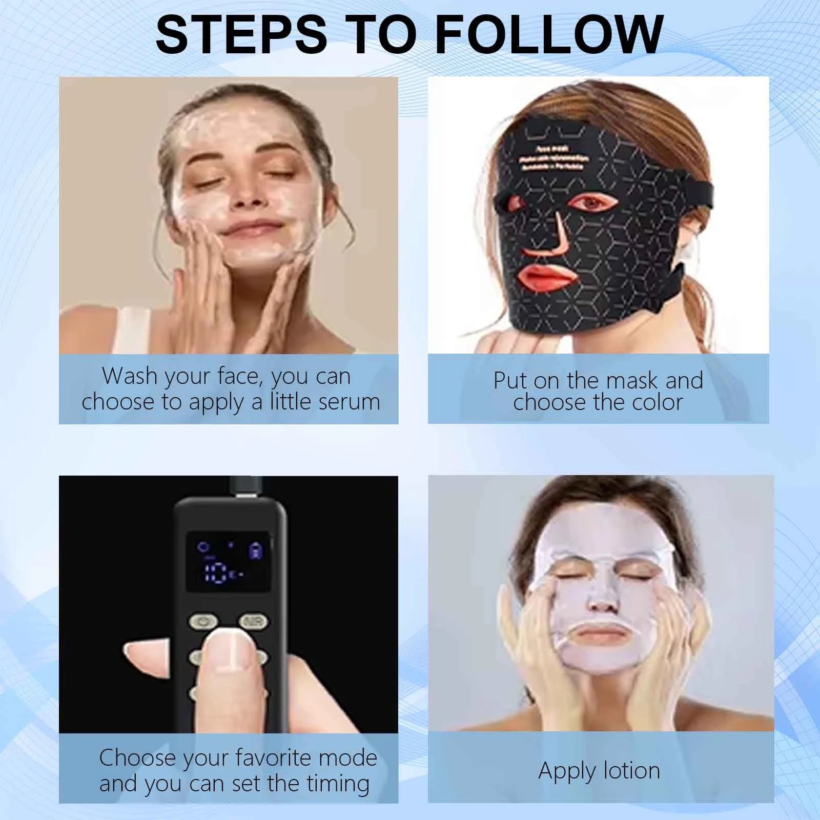 Facial Red Light Therapy Mask SBDS WORD