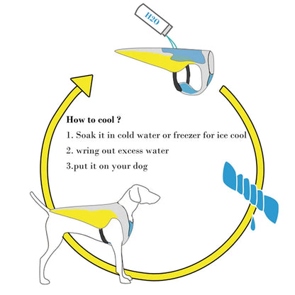 Summer Dog Cooling Vest — Evaporative Cooling Coat for Hot Weather Walks SBDS WORD