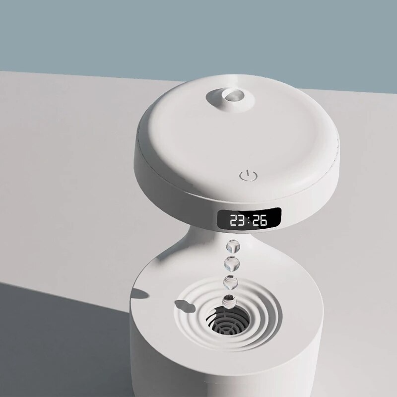 Anti-Gravity Water Drop Humidifier — Levitating Waterfall Effect Cool Mist for Dry Canadian Air