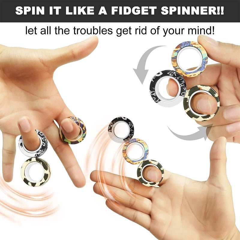 Magnetic Rings Fidget Toy - SBDS WORDTR-10381ADHD toyanxiety relieffidget toy