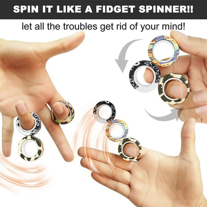 Magnetic Rings Fidget Toy - SBDS WORDTR-10381ADHD toyanxiety relieffidget toy