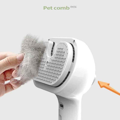 Pet Steam Grooming Comb — 3-in-1 Mist Brush for Hair Removal & Detangling
