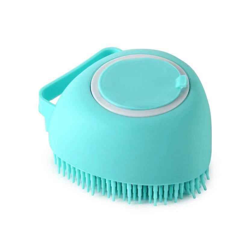 Pet Bath Brush — Silicone Shampoo Dispenser & Massage Brush for Dogs & Cats