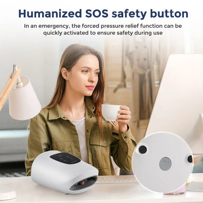 Wireless Electric Hand Massager — Heat Compression for Arthritis, Carpal Tunnel & Joint Pain SBDS WORD