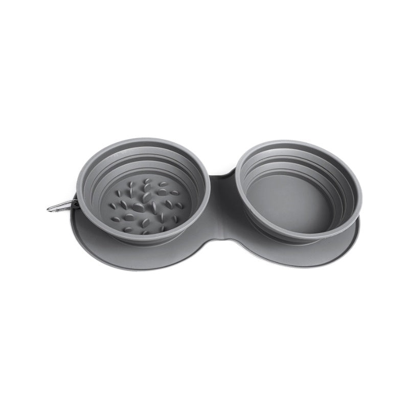 Silicone Foldable Slow Feeding Pet Bowl SBDS WORD