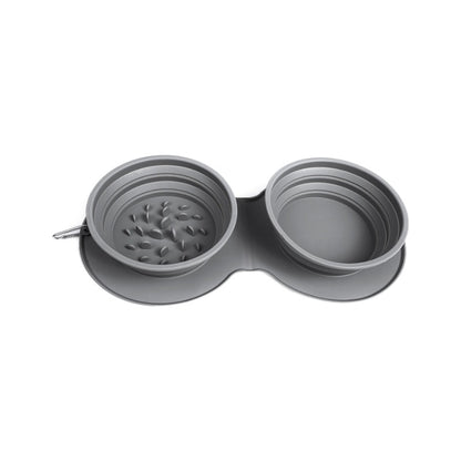 Silicone Foldable Slow Feeding Pet Bowl SBDS WORD