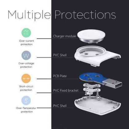 Portable Apple Watch Charger — Magnetic USB-C Keychain Charger for Apple Watch Travel