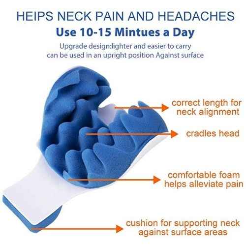 Neck and Shoulder Relaxer Pillow — Cervical Stretcher for Tension & Stiffness