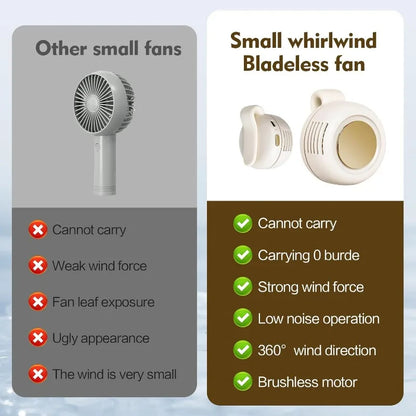 Mini Bladeless Clip-On Portable Fan SBDS WORD