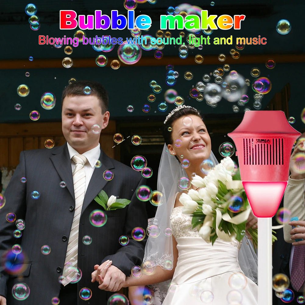Standing Bubble Machine for Kids – LED Lights & Music Outdoor Toy - SBDS WORDTR-10696birthday toybubble machinekids outdoor toy
