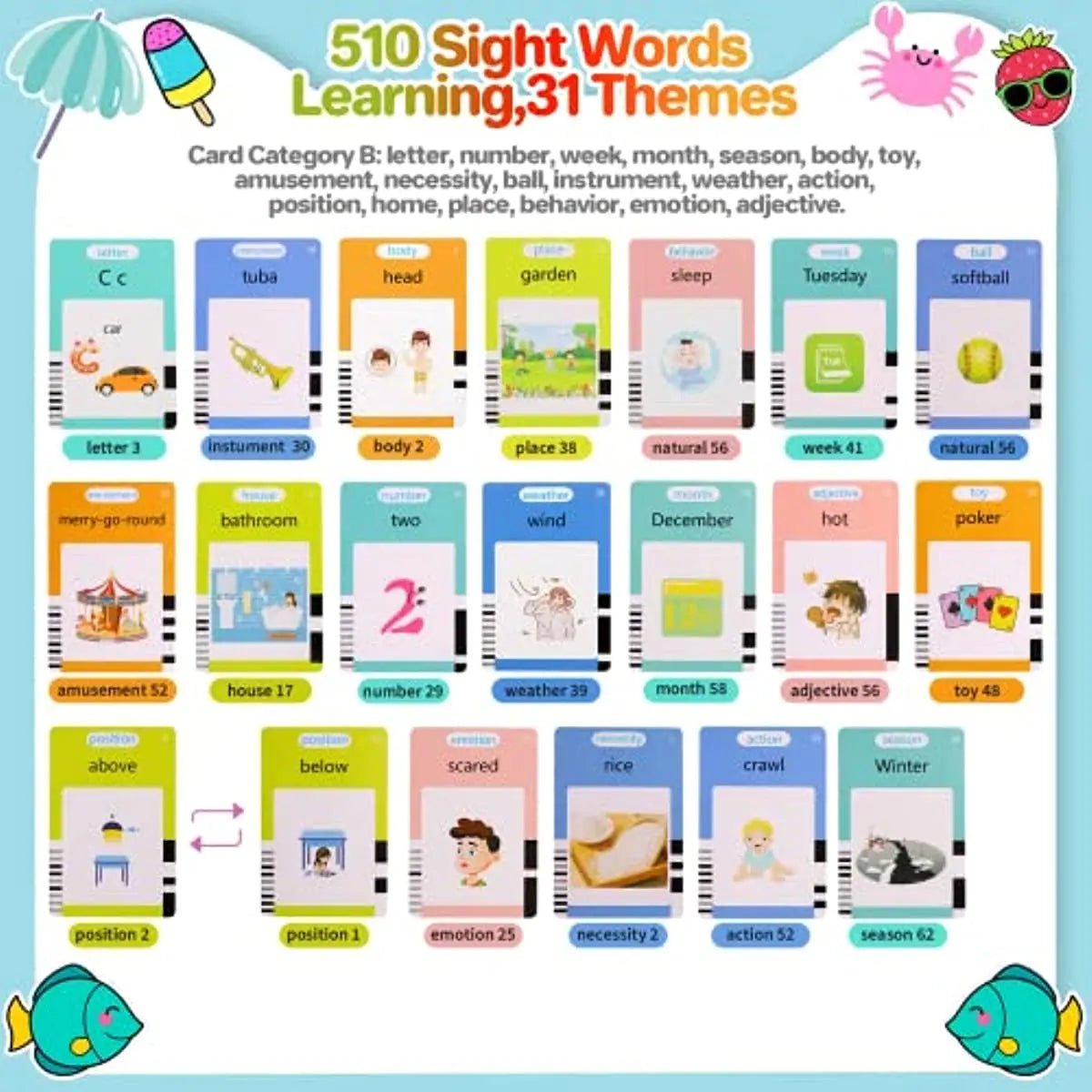 Talking Flash Cards for Kids SBDS WORD