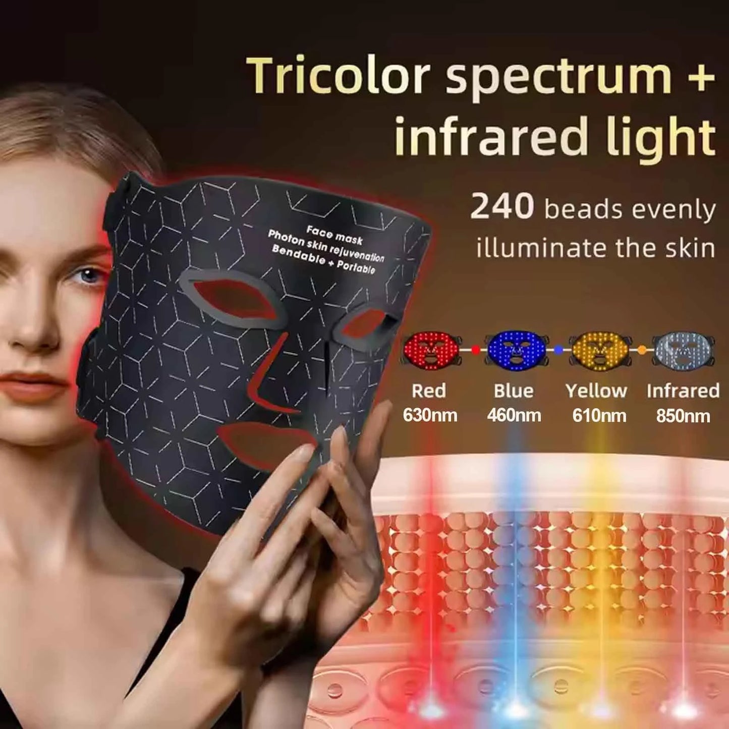 Facial Red Light Therapy Mask SBDS WORD