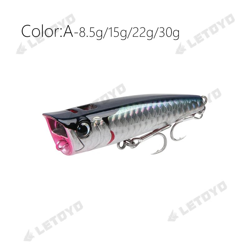 Popper Fishing Lure Hard Bait 8.5 - 30g - SBDS WORDTR-10409bass fishingfishing lurefreshwater fishing