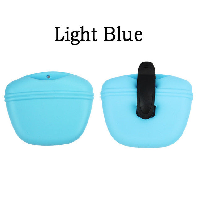 Silicone Dog Treat Pouch — Clip-On Training Bag for Dog Walks Canada SBDS WORD