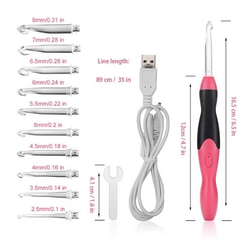 LED Crochet Hook Set SBDS WORD