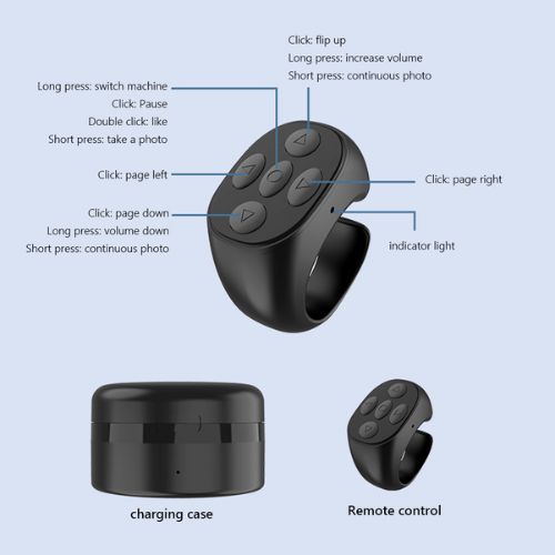 Wireless Phone Remote Control — Bluetooth Clicker for Scrolling, Photos & Video Canada SBDS WORD