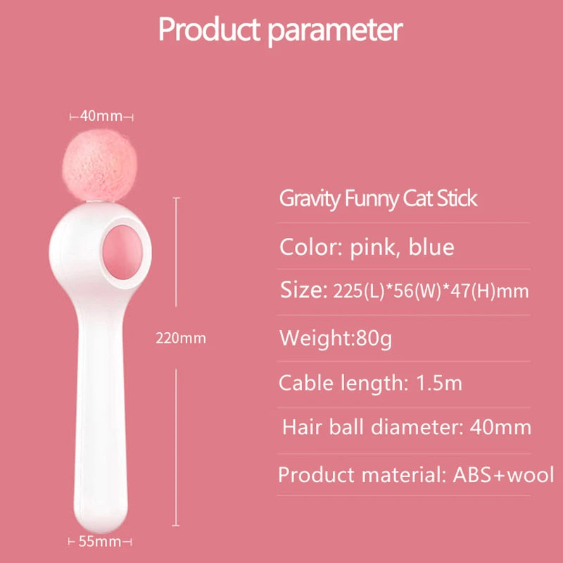 Cat Retractable Stick Feather Toy SBDS WORD