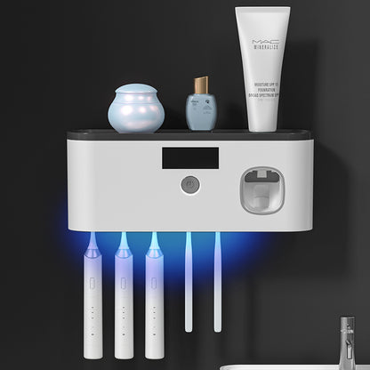 Wall-mounted Toothbrush Storage with UV SBDS WORD