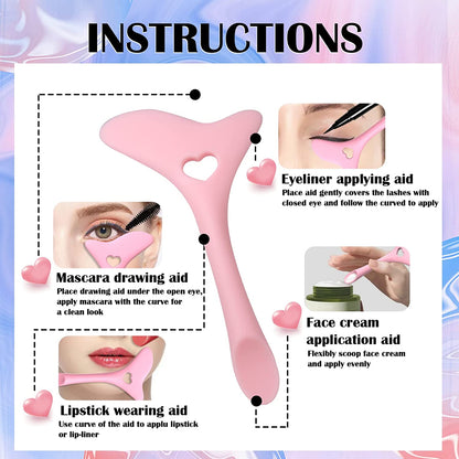 2x Silicone Eyeliner Makeup Stencil - SBDS WORDTR-626eyeliner stencillip liner toolmakeup stencil