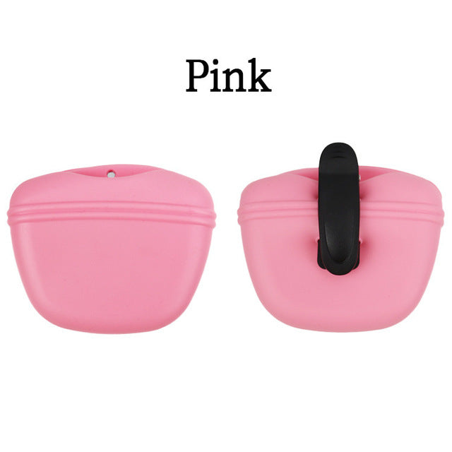 Silicone Dog Treat Pouch — Clip-On Training Bag for Dog Walks Canada SBDS WORD