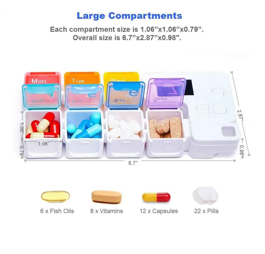 Drug Storage Alarm Box - SBDS WORDTR-10023health organizermedication reminderpill box