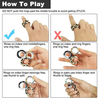 Magnetic Rings Fidget Toy - SBDS WORDTR-10381ADHD toyanxiety relieffidget toy