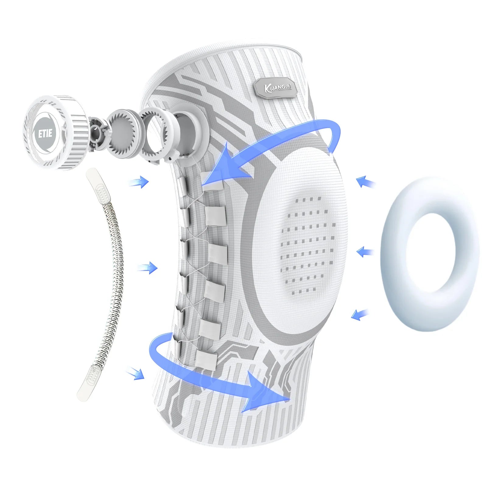 Adjustable Knee Brace with Patella Support Stabilizer - SBDS WORDTR-10505joint supportknee braceknee support