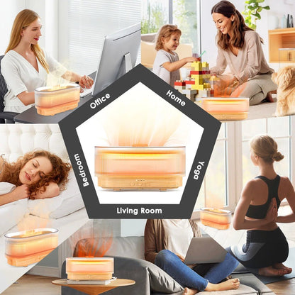 Air Flame Humidifier - SBDS WORDTR-9748aroma diffuseressential oil diffuserflame humidifier