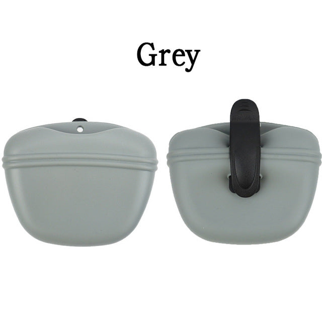 Silicone Dog Treat Pouch — Clip-On Training Bag for Dog Walks Canada SBDS WORD