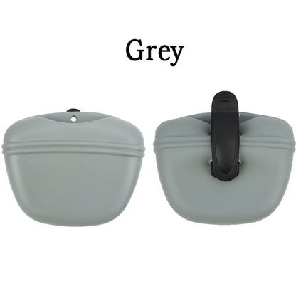 Silicone Dog Treat Pouch — Clip-On Training Bag for Dog Walks Canada SBDS WORD