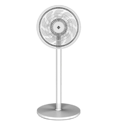 12 Inch Desktop Tabletop Table Top Air Fan Plastic White Floor Fan AC Quiet Silent Adjustable AC Intelligent Charging Remote SBDS WORD