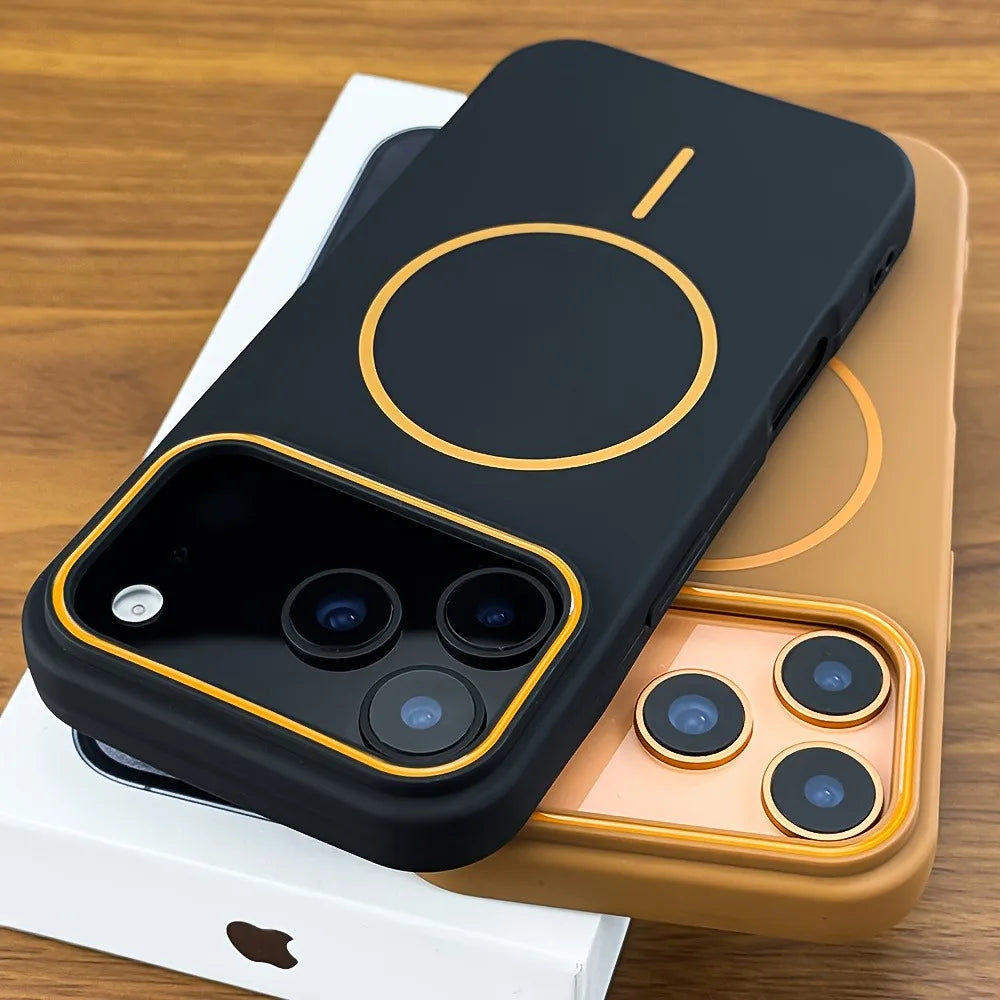 Luxury Matte Magnetic Phone Case For iPhone 17 16 15 14 13 12 Pro Max 16 Plus 17Pro 17 Air Magsafe Wireless Charge Hard PC Cover