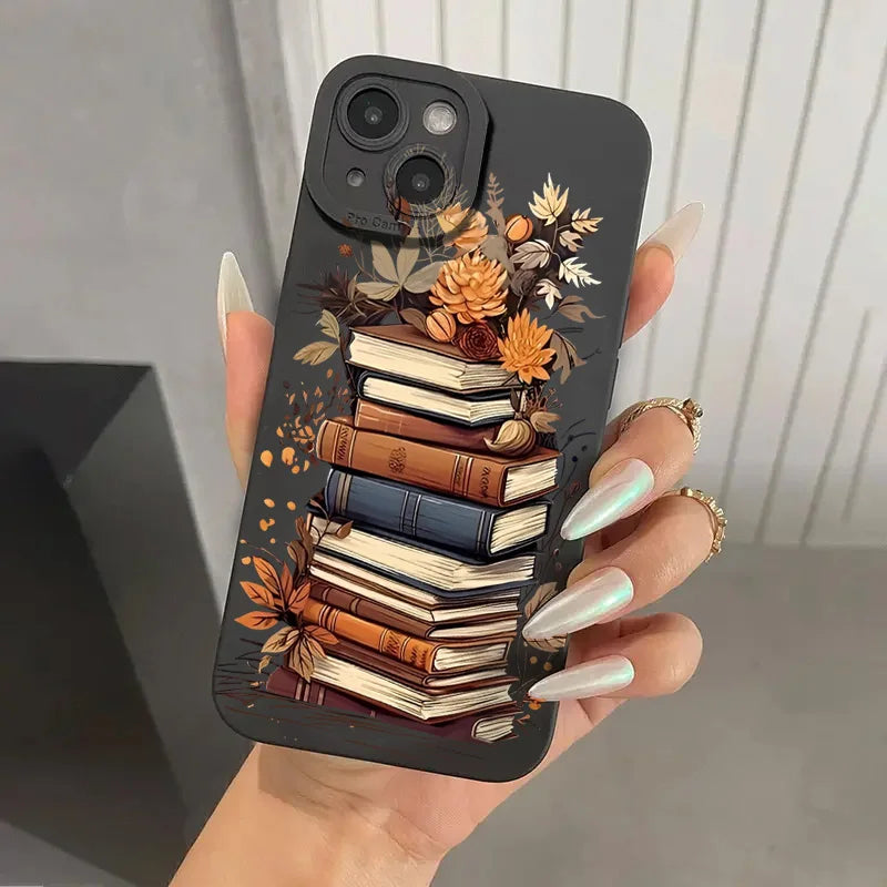 Creative Book Pattern Shockproof iPhone Case for iPhone 7–17 Pro Max – Unique Cover