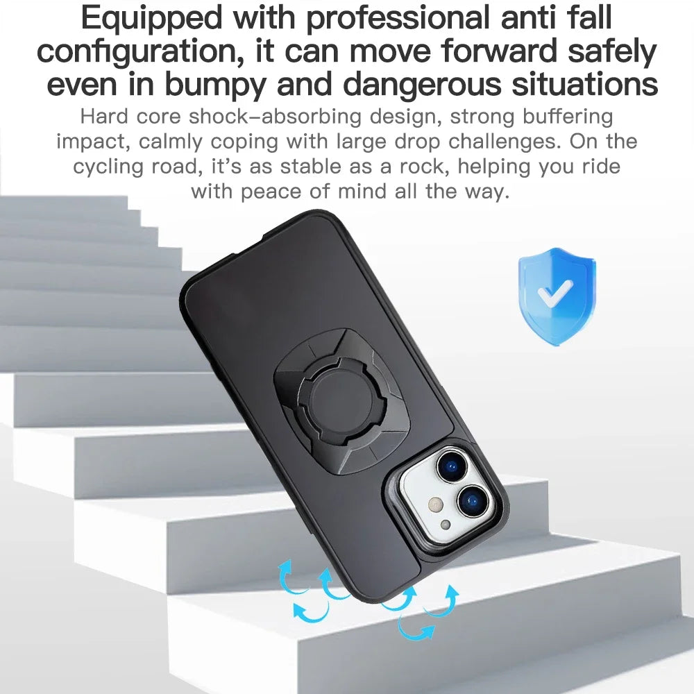 Twsit Lock Phone Case Holder MotorCycle Bicycle iPhone case Quick Lock Fit for Quad System Phone Mount/Holder 14 15 16 Pro Max