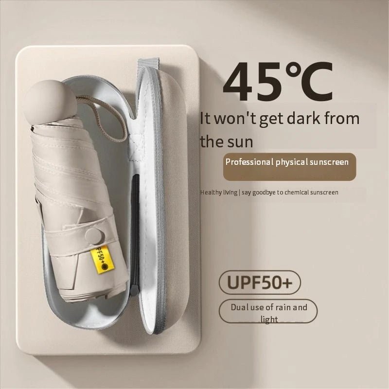 Umbrella Wholesale Folding Five-fold Umbrella Sun Rain Dual-purpose Capsule Umbrella Mini Sunscreen Parasol Small Portable Pocke SBDS WORD