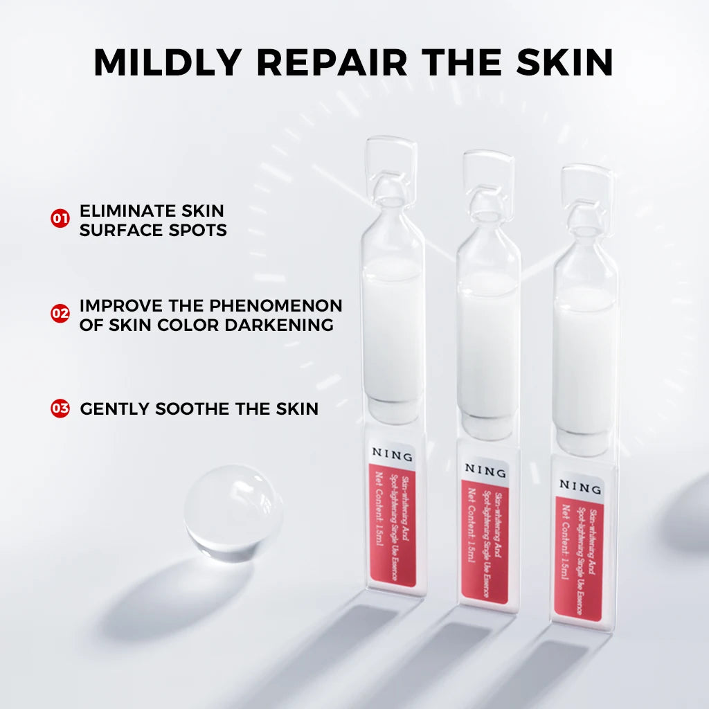 NING Whitening Spot Lightening Essence 1.5ml Niacinamide Brightening Serum Anti-Dark Spots Face Skin Repair Portable Use