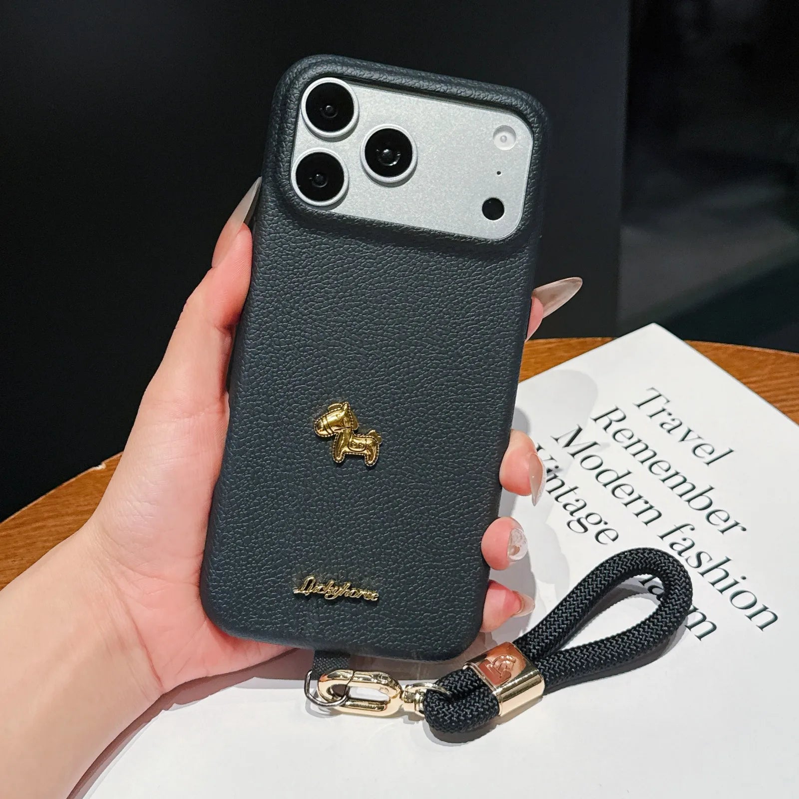 Fashion Necklace Pendant iPhone Case for iPhone 11–17 Pro Max – Hand Strap Cover