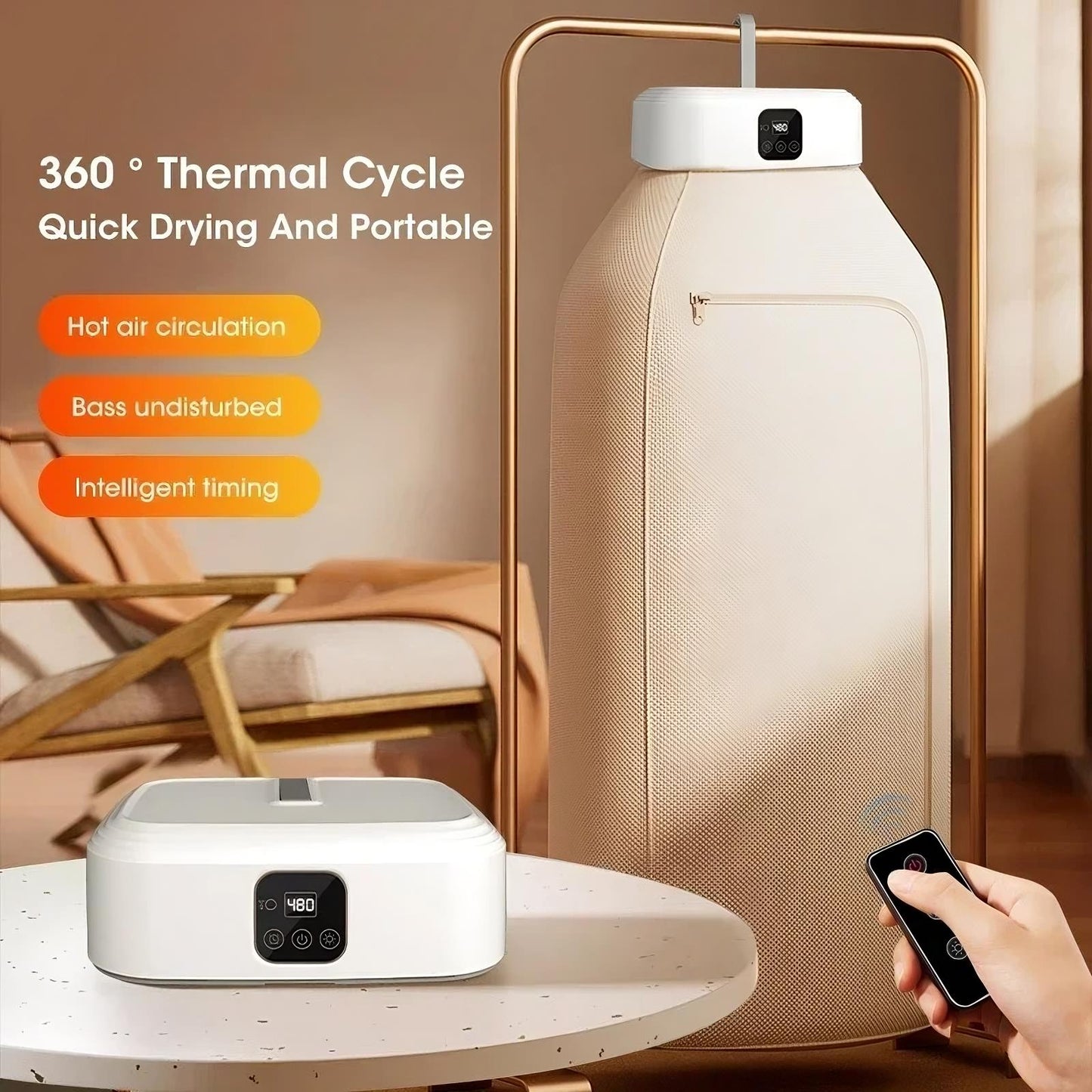 Portable Clothes Dryer – Fast - Drying Compact Laundry Dryer with UV Light - SBDS WORDTR-8045apartment dryerbaby clothes dryerbest portable dryer